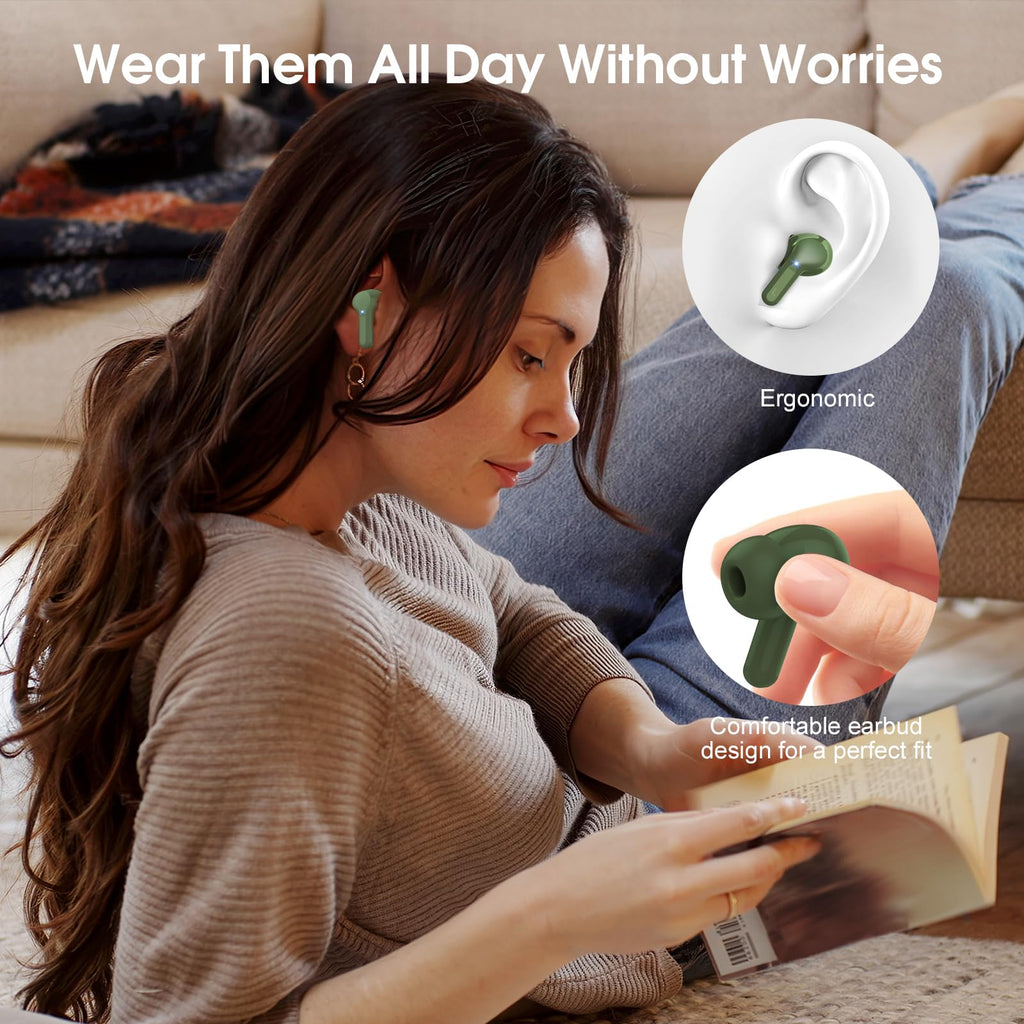 I53 Bluetooth 5.4 Wireless Earbuds with HiFi Stereo, ENC Mic & LED Display for Workout
