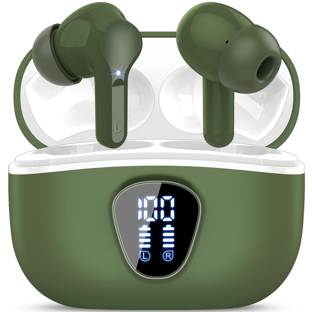 I53 Bluetooth 5.4 Wireless Earbuds with HiFi Stereo, ENC Mic & LED Display for Workout