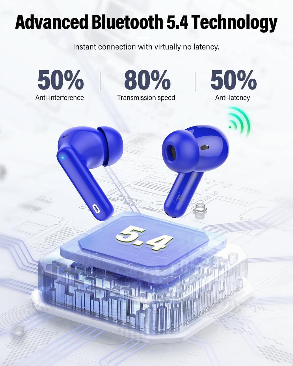 A90 Pro Bluetooth Wireless Earbuds – Deep Bass & Clear Calls