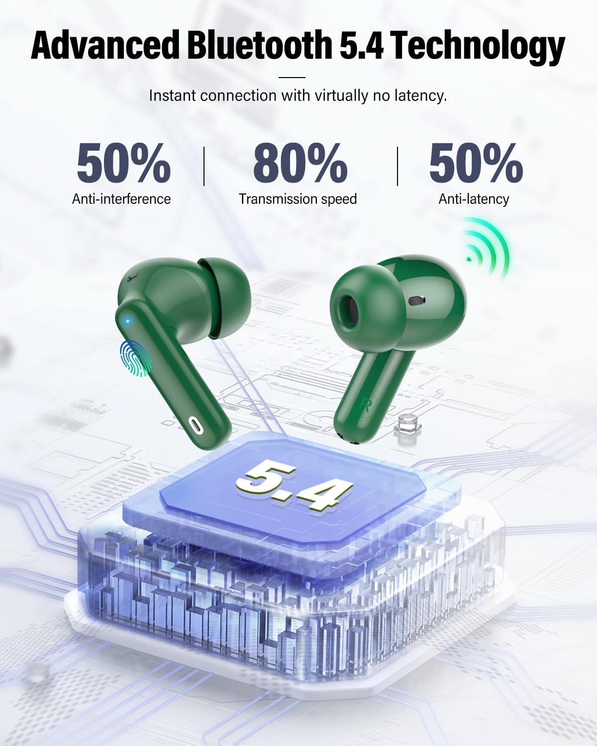 A90 Pro Bluetooth Wireless Earbuds – Deep Bass & Clear Calls