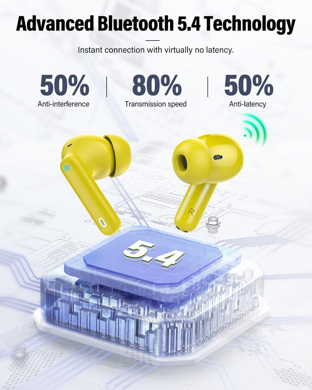 A90 Pro Bluetooth Wireless Earbuds – Deep Bass & Clear Calls