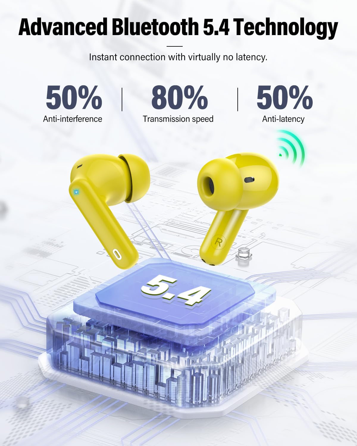 A90 Pro Bluetooth Wireless Earbuds – Deep Bass & Clear Calls