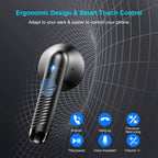 J51 Bluetooth 5.4 Wireless Earbuds with Deep Bass, ENC Calls & 32H Playtime