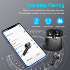 J51 Bluetooth 5.4 Wireless Earbuds with Deep Bass, ENC Calls & 32H Playtime