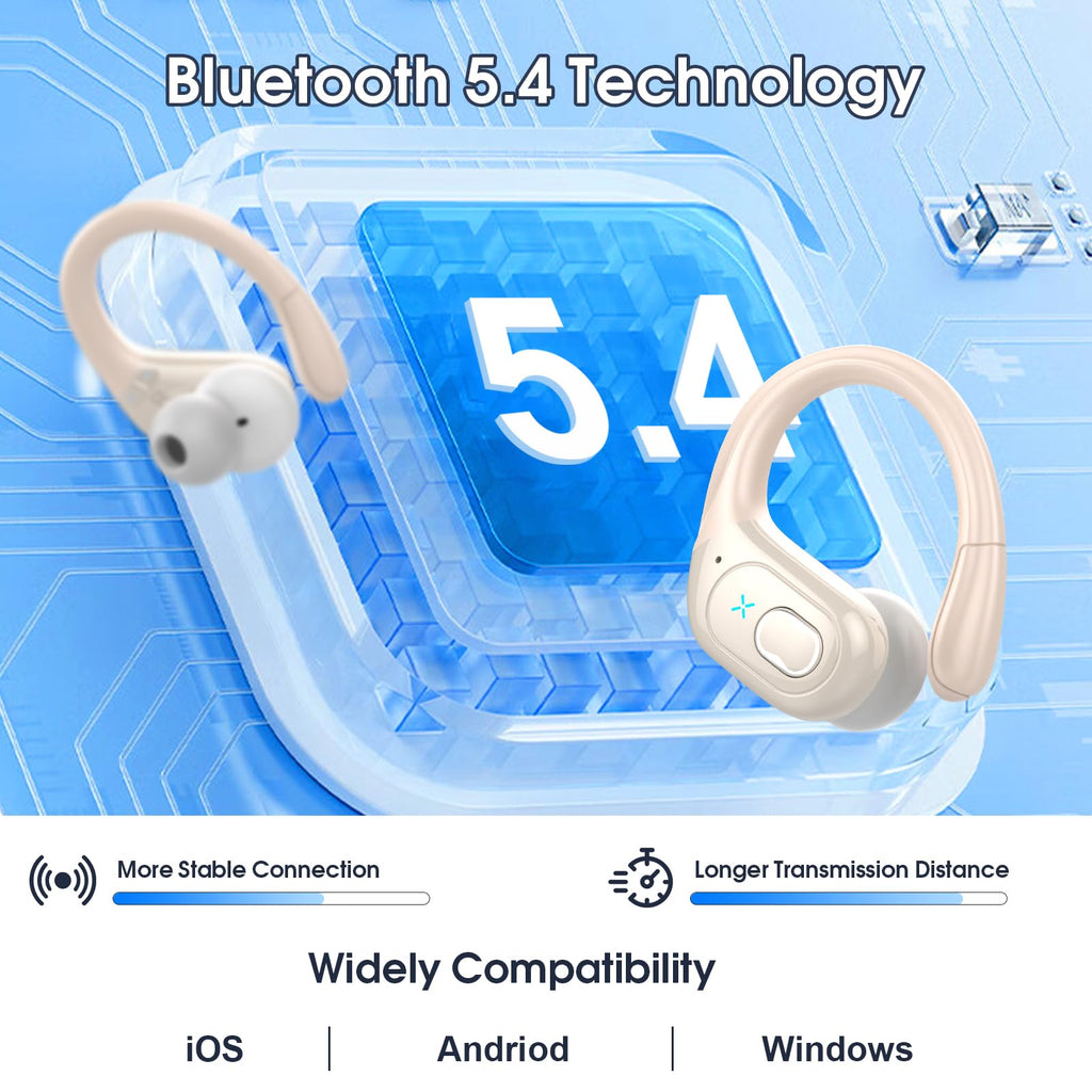 HD65 Bluetooth 5.4 Wireless Earbuds for Sports