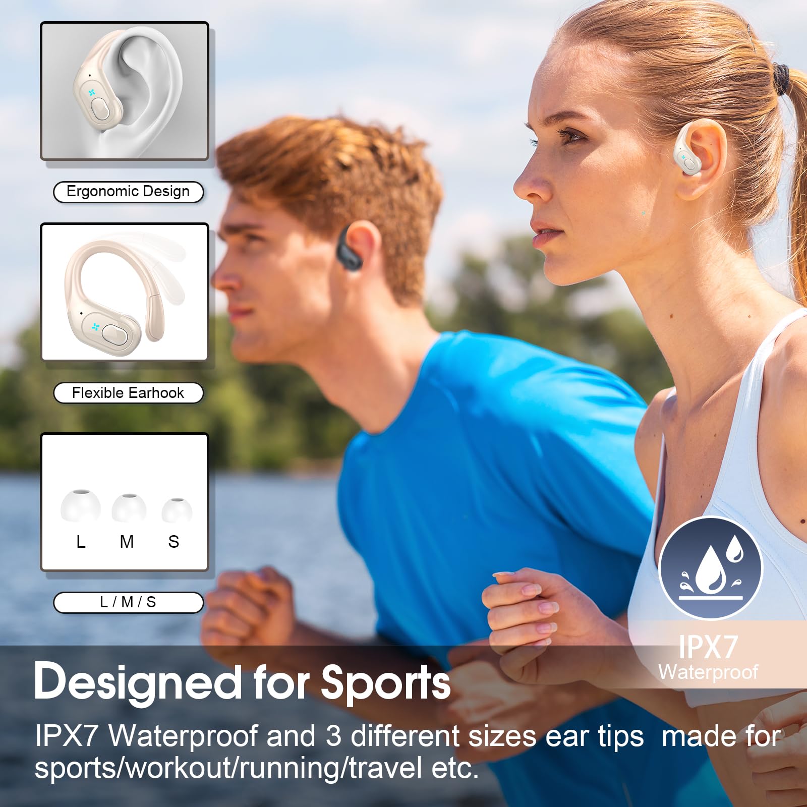 HD65 Bluetooth 5.4 Wireless Earbuds for Sports