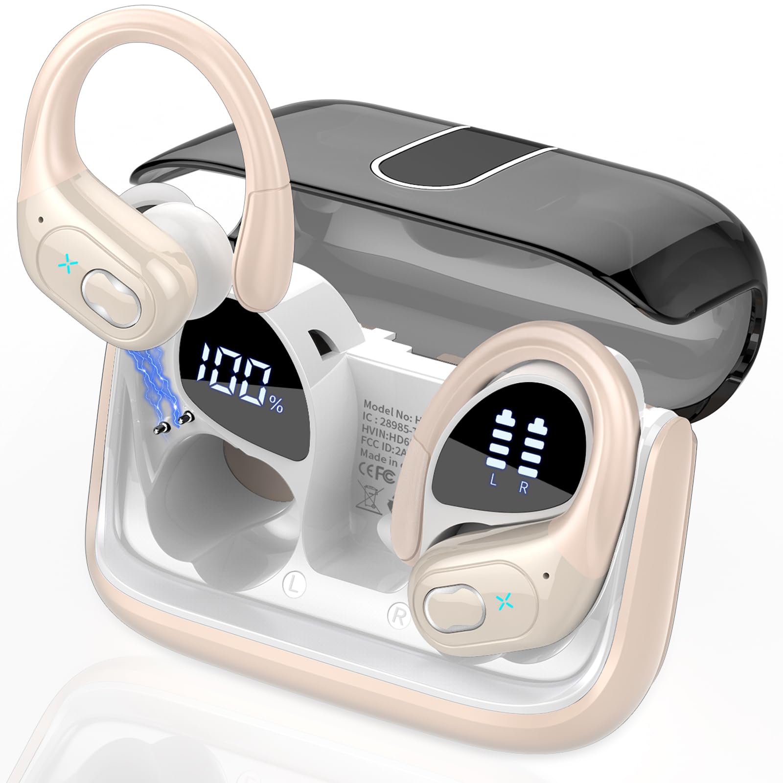 HD65 Bluetooth 5.4 Wireless Earbuds for Sports