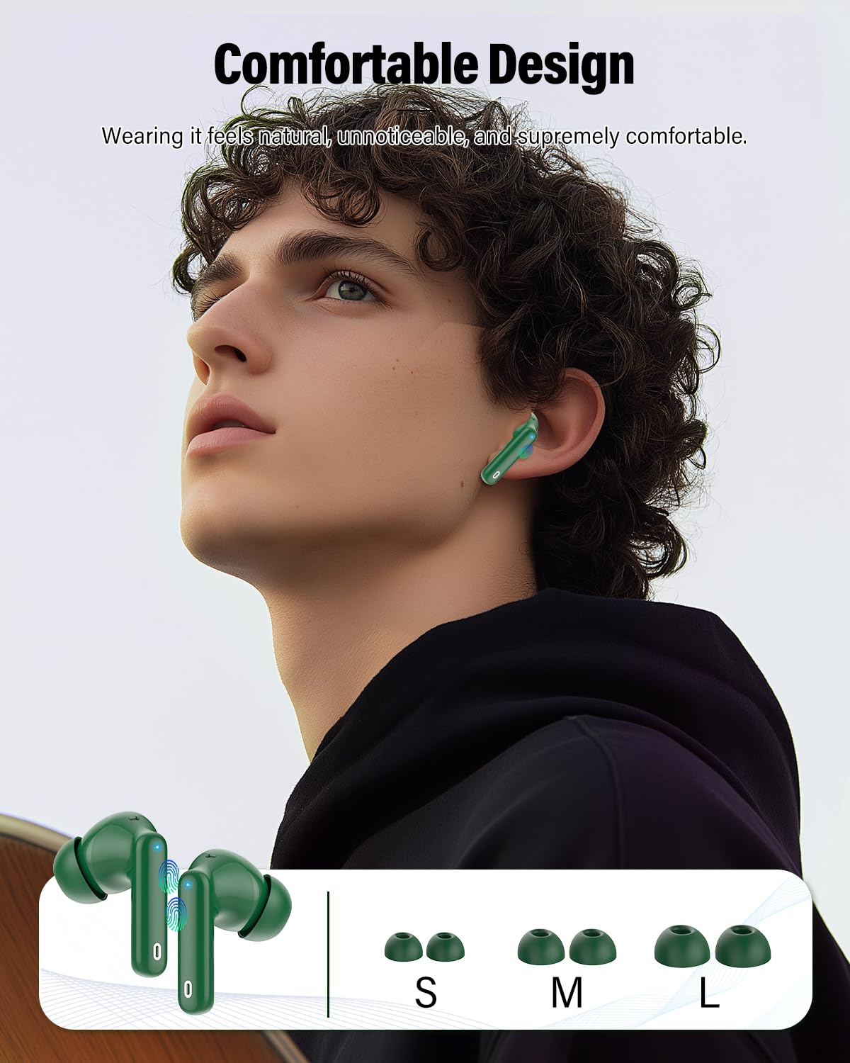 A90 Pro Bluetooth Wireless Earbuds – Deep Bass & Clear Calls
