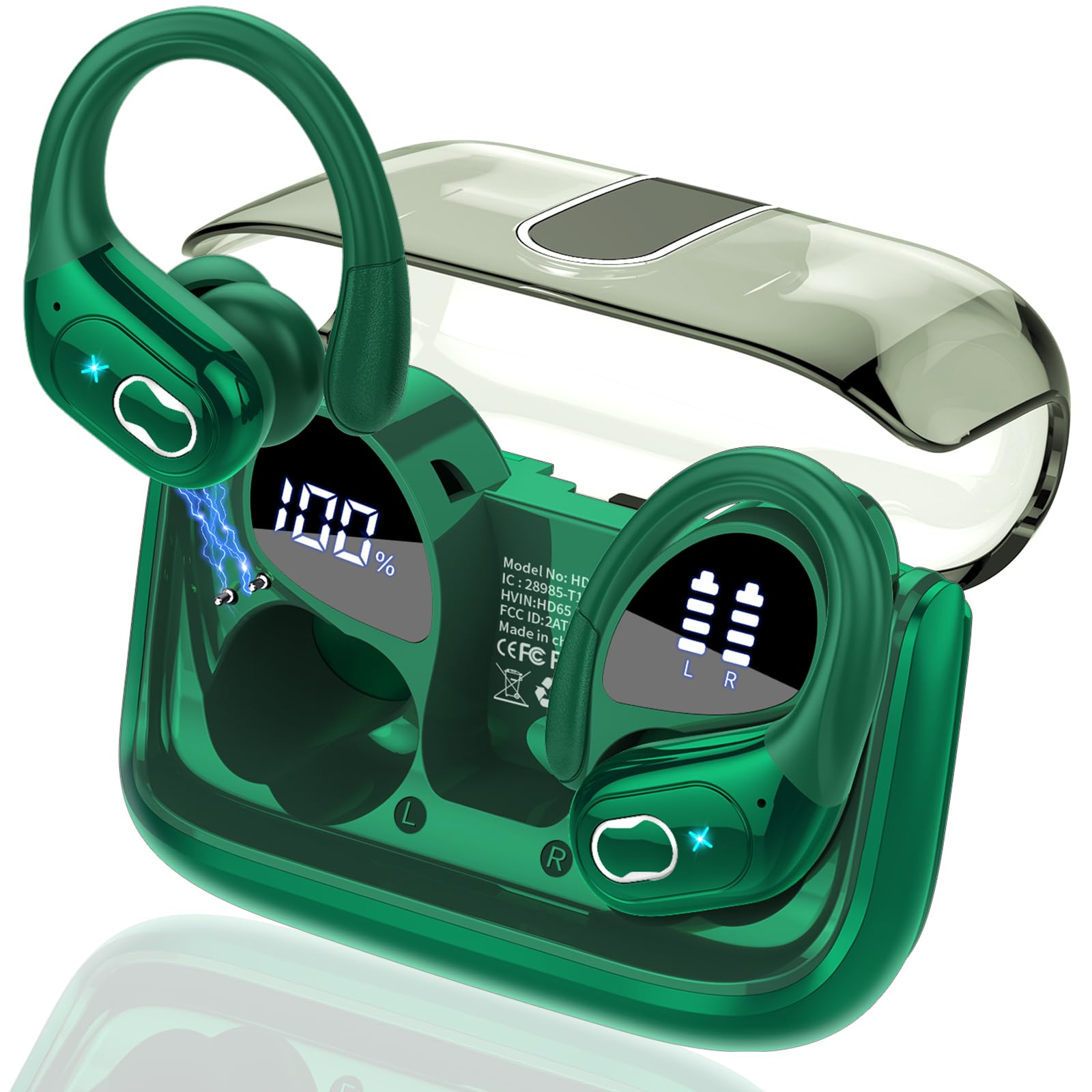 HD65 Bluetooth 5.4 Wireless Earbuds for Sports