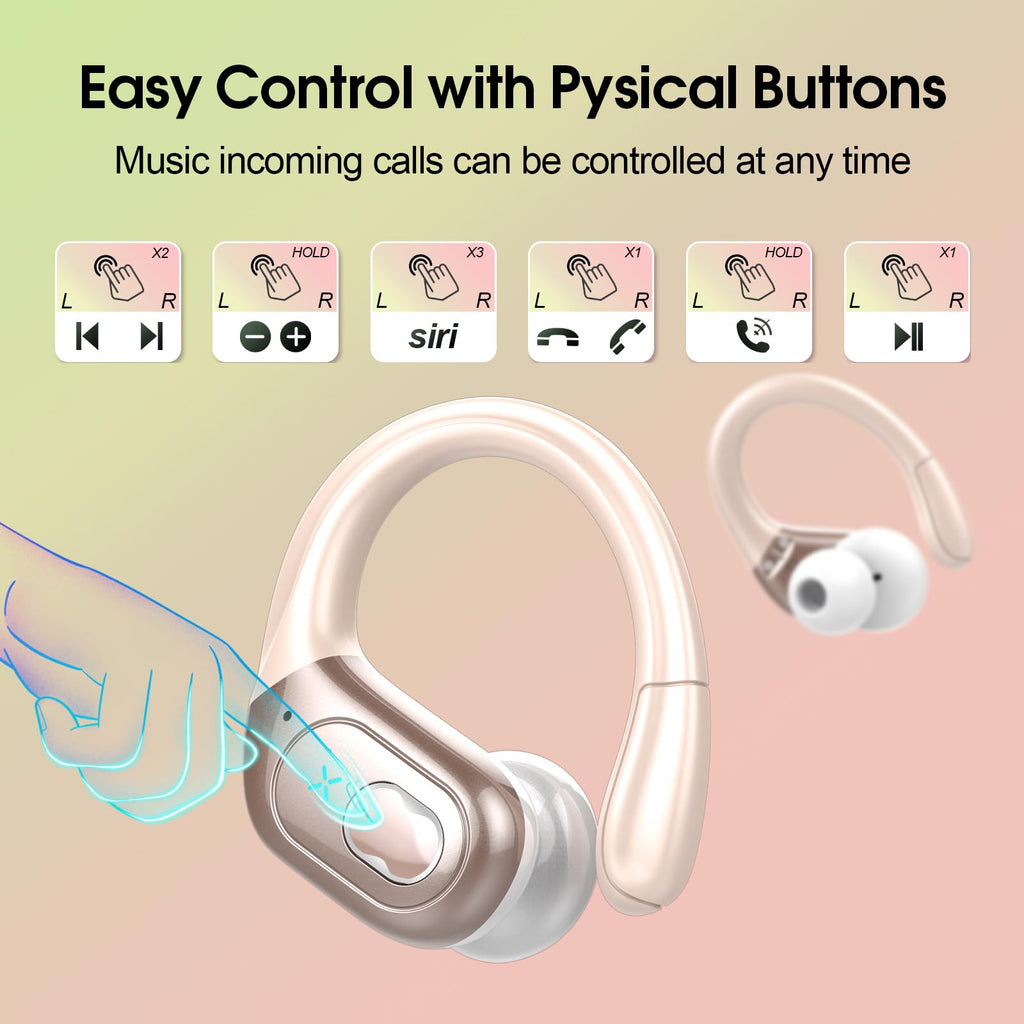 HD65 Bluetooth 5.4 Wireless Earbuds for Sports
