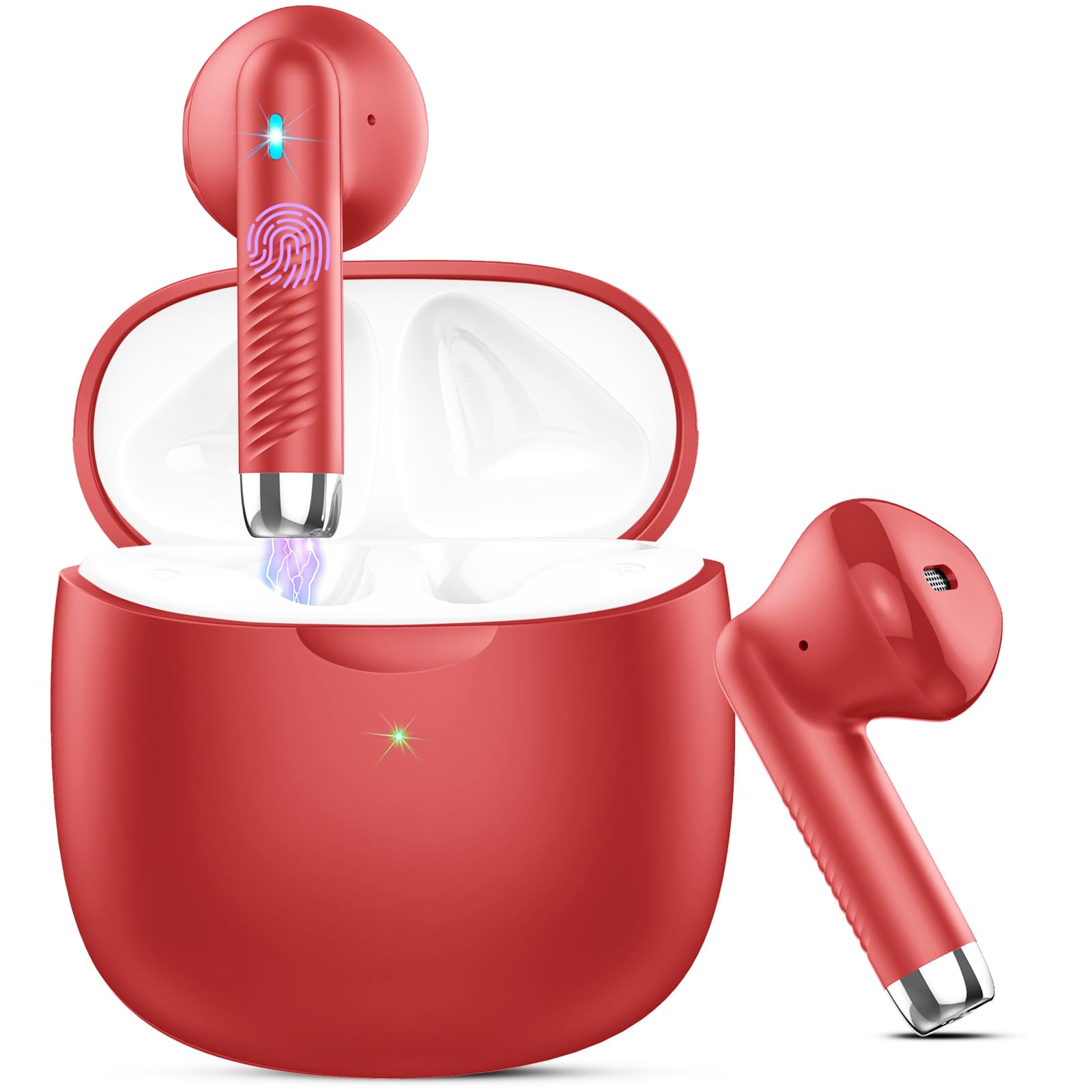 J51 Bluetooth 5.4 Wireless Earbuds with Deep Bass, ENC Calls & 32H Playtime
