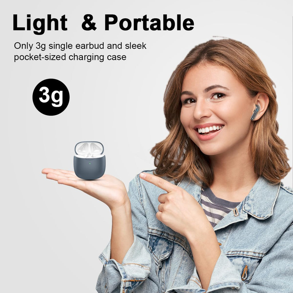 J51 Bluetooth 5.4 Wireless Earbuds with Deep Bass, ENC Calls & 32H Playtime