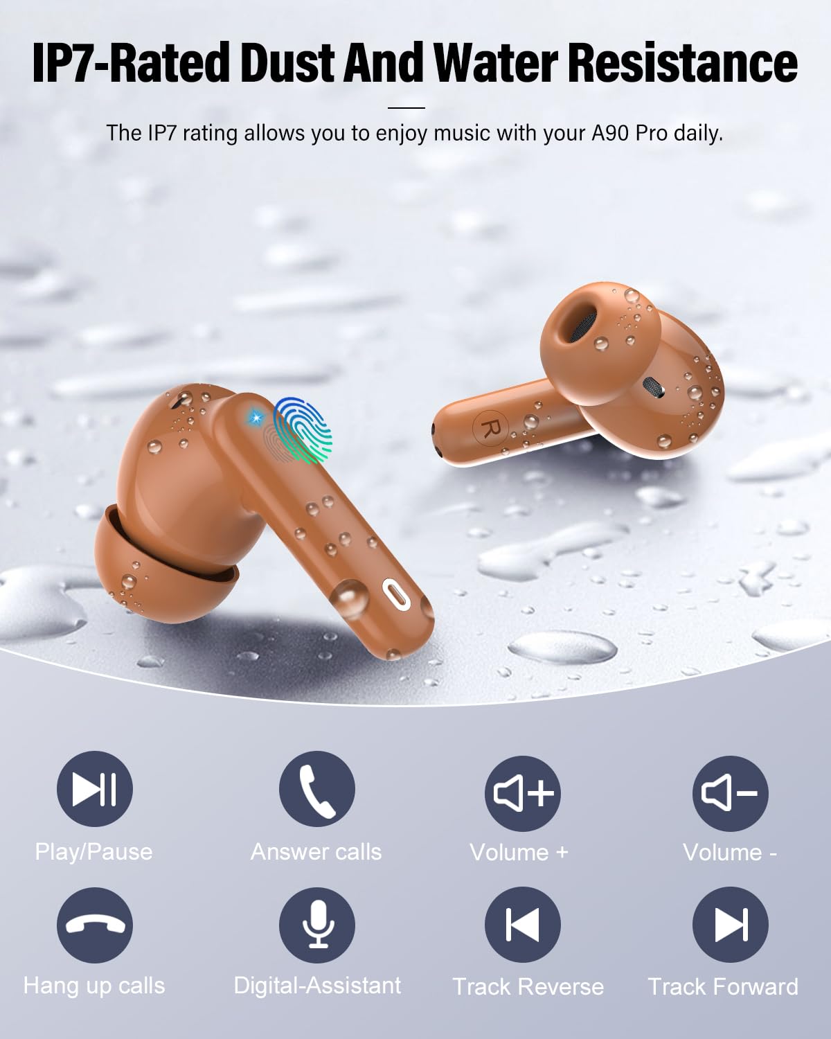 A90 Pro Bluetooth Wireless Earbuds – Deep Bass & Clear Calls
