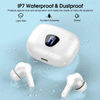 I53 Bluetooth 5.4 Wireless Earbuds with HiFi Stereo, ENC Mic & LED Display for Workout