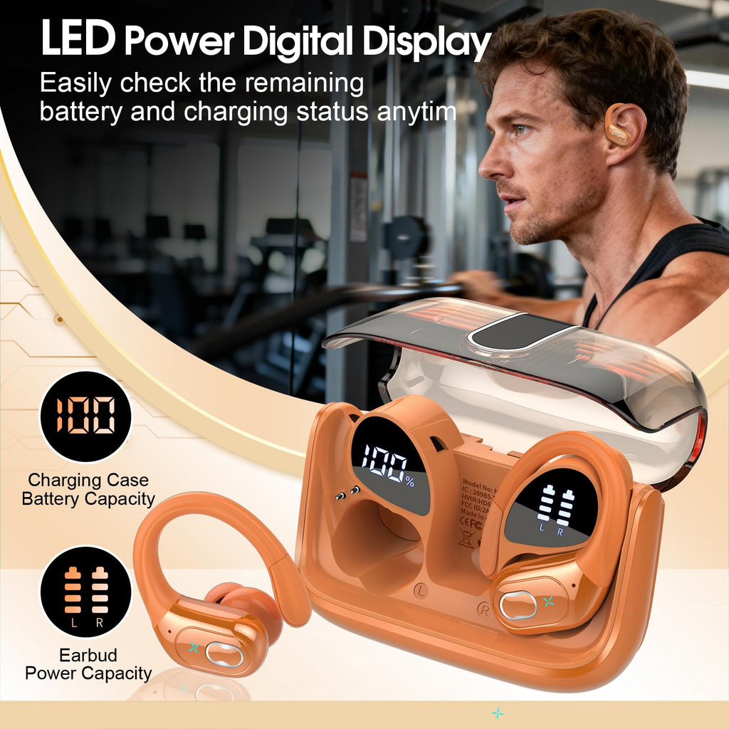HD65 Bluetooth 5.4 Wireless Earbuds for Sports