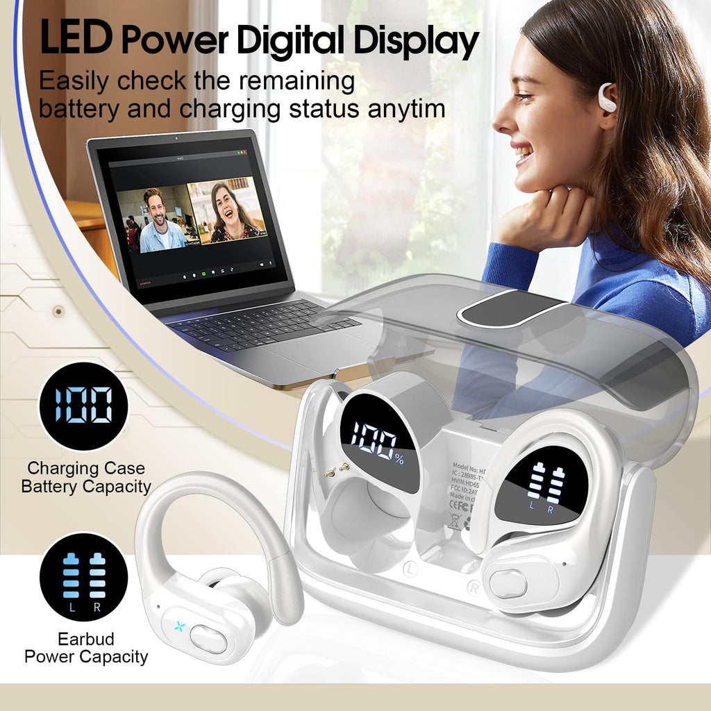 HD65 Bluetooth 5.4 Wireless Earbuds for Sports