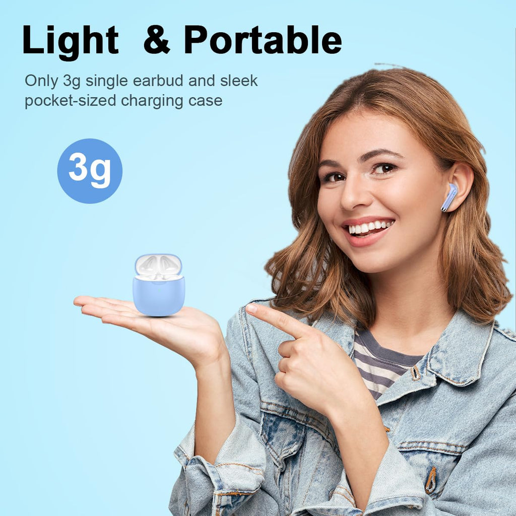 J51 Bluetooth 5.4 Wireless Earbuds with Deep Bass, ENC Calls & 32H Playtime