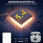 J53 Bluetooth 5.4 Wireless Earbuds with LED Display