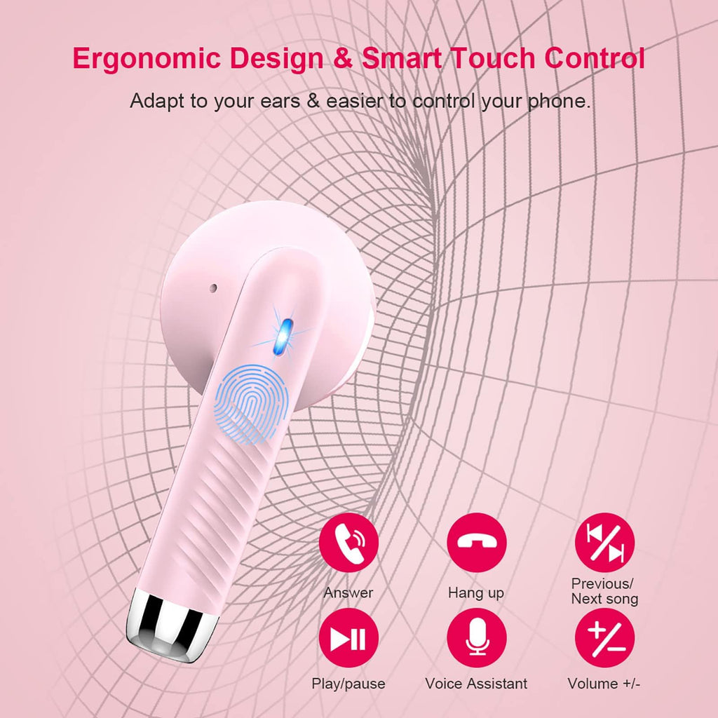 J51 Bluetooth 5.4 Wireless Earbuds with Deep Bass, ENC Calls & 32H Playtime