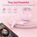J51 Bluetooth 5.4 Wireless Earbuds with Deep Bass, ENC Calls & 32H Playtime