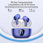 I53 Bluetooth 5.4 Wireless Earbuds with HiFi Stereo, ENC Mic & LED Display for Workout