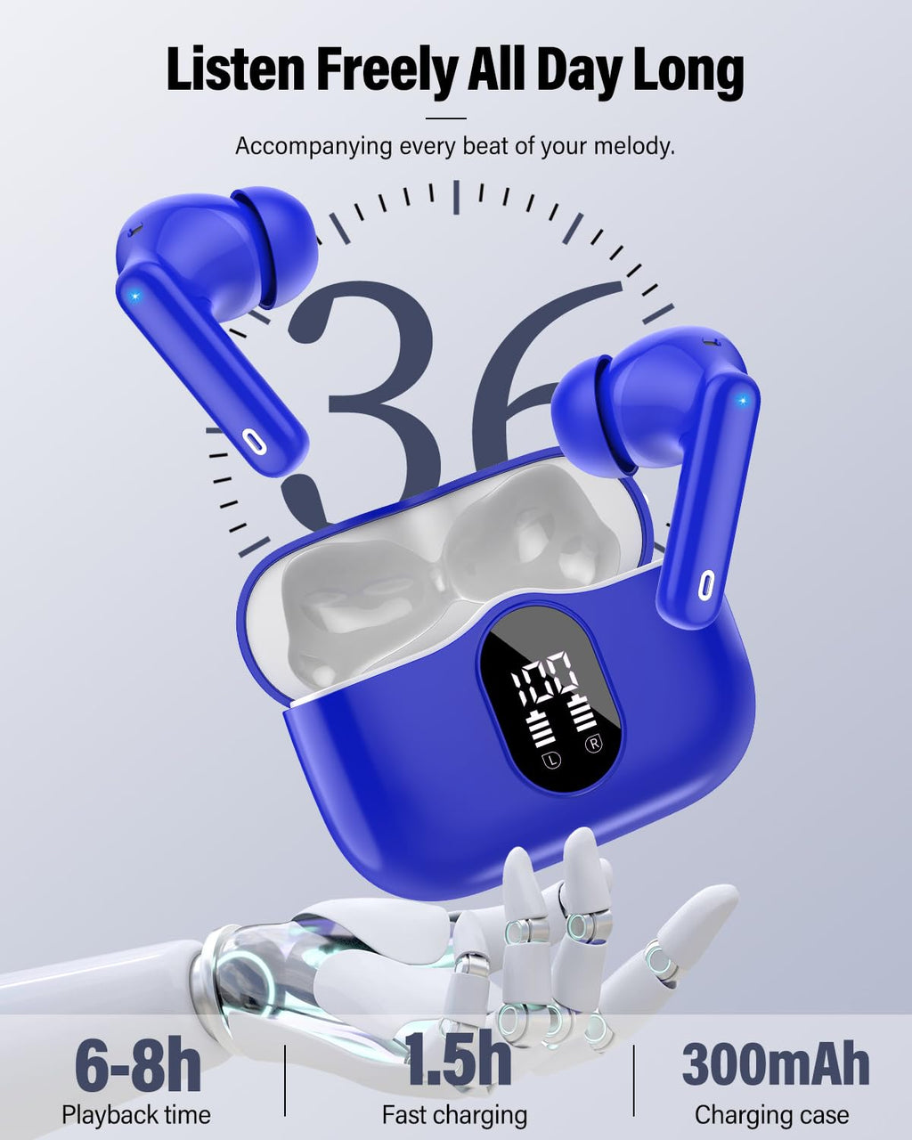 A90 Pro Bluetooth Wireless Earbuds – Deep Bass & Clear Calls