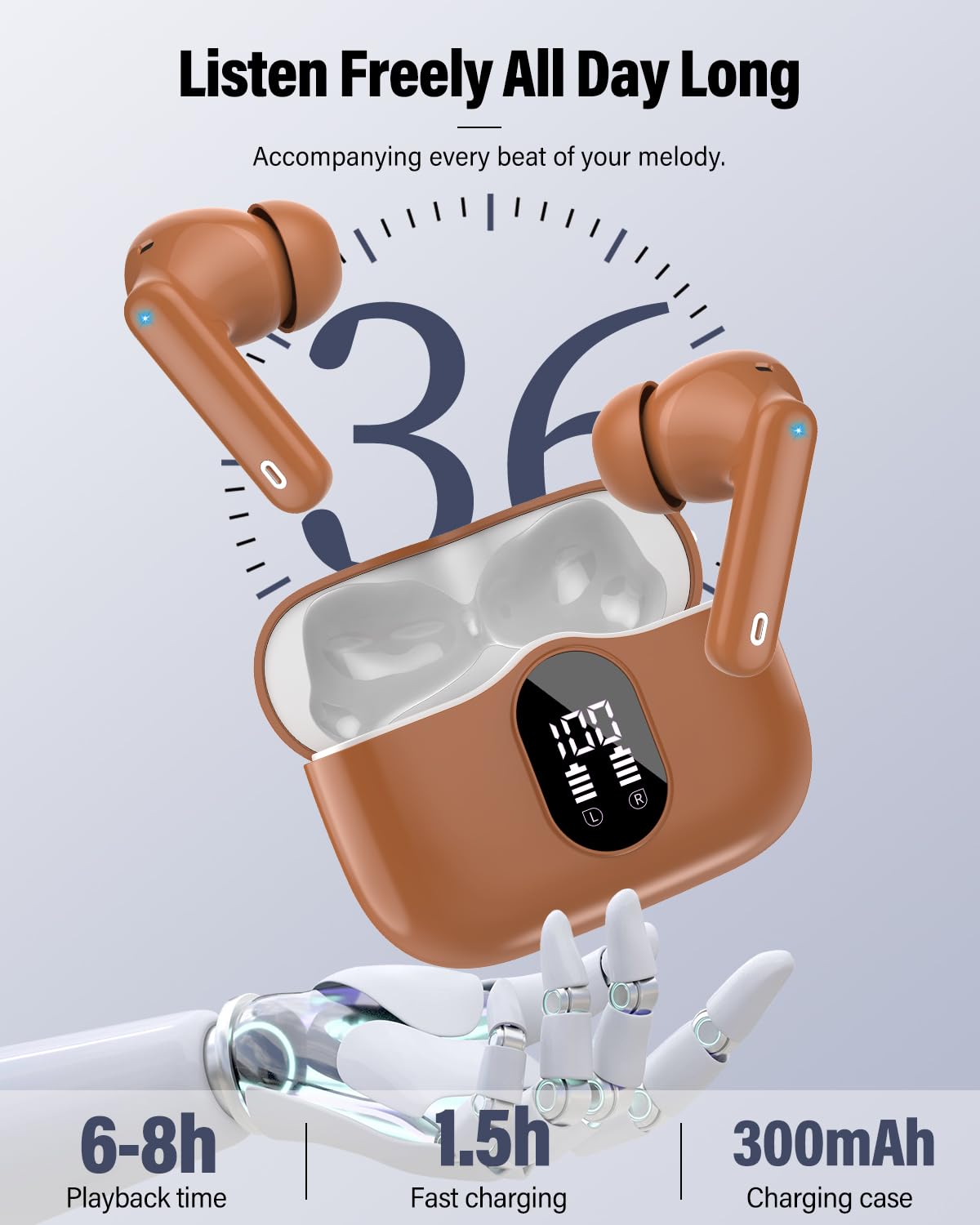 A90 Pro Bluetooth Wireless Earbuds – Deep Bass & Clear Calls