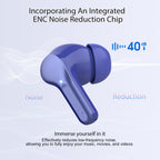 I53 Bluetooth 5.4 Wireless Earbuds with HiFi Stereo, ENC Mic & LED Display for Workout