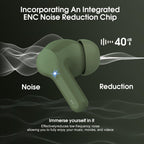 I53 Bluetooth 5.4 Wireless Earbuds with HiFi Stereo, ENC Mic & LED Display for Workout