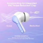 I53 Bluetooth 5.4 Wireless Earbuds with HiFi Stereo, ENC Mic & LED Display for Workout
