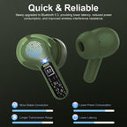 I53 Bluetooth 5.4 Wireless Earbuds with HiFi Stereo, ENC Mic & LED Display for Workout