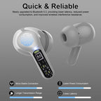 I53 Bluetooth 5.4 Wireless Earbuds with HiFi Stereo, ENC Mic & LED Display for Workout