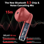 J51 Bluetooth 5.4 Wireless Earbuds with Deep Bass, ENC Calls & 32H Playtime