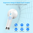 J51 Bluetooth 5.4 Wireless Earbuds with Deep Bass, ENC Calls & 32H Playtime