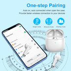 J51 Bluetooth 5.4 Wireless Earbuds with Deep Bass, ENC Calls & 32H Playtime