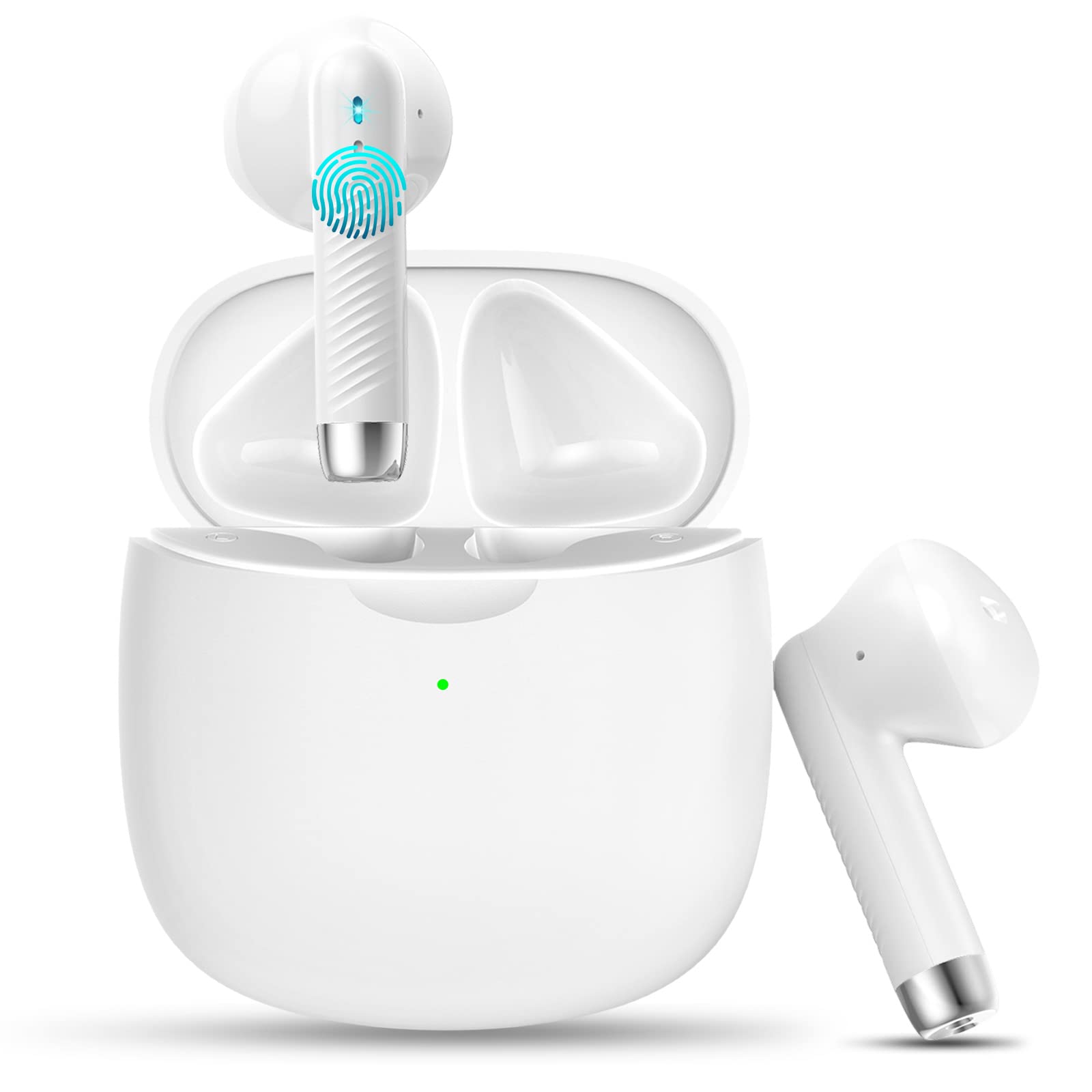 J51 Bluetooth 5.4 Wireless Earbuds with Deep Bass, ENC Calls & 32H Playtime